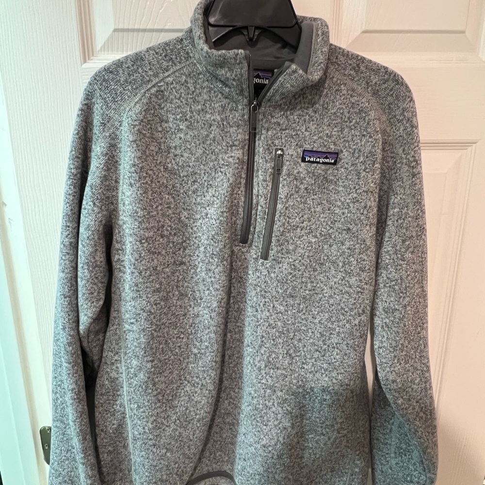 Patagonia Gray Quarter-Zip Sweater